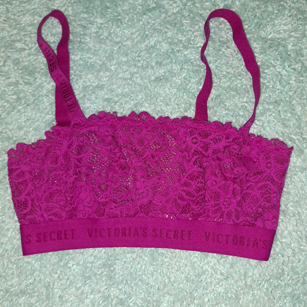 Victoria Secret Wireless Lace Bralette Bra !